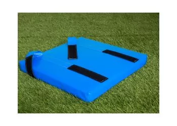 Protección poste baloncesto plancha de goma espuma cierre velcro horizontal